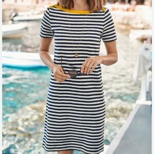 Boden Georgia Striped Boatneck Tee Dress 6